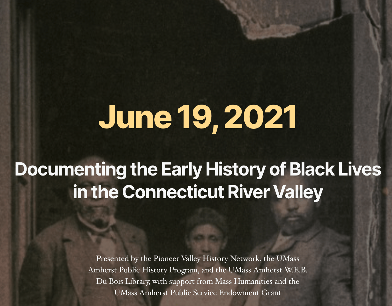 Early History of Black Lives in the Connecticut River Valley