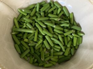 Scape pieces in a bowl