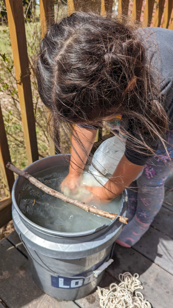 JMS Process photo – breaking up the potato